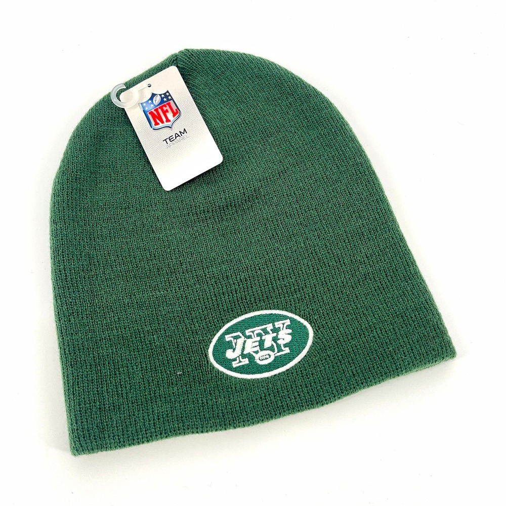 New York Jets NFL Beanie Green Knit Slouch Winter Hat One Size NWT